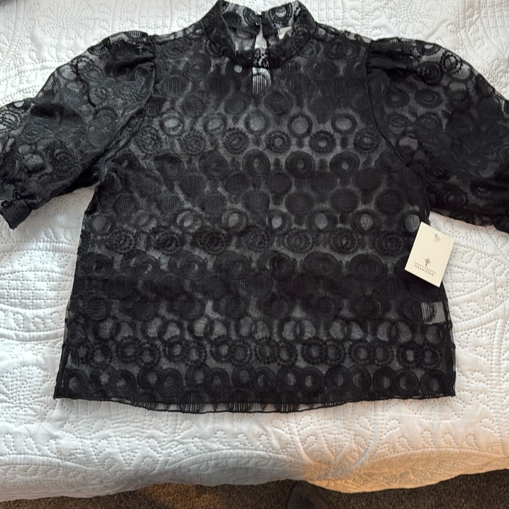 Black lace top from Tiny Willow NWT